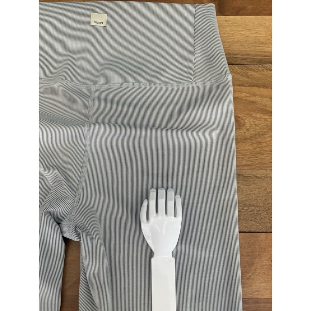 Vouri Lux Rib Studio Leggings High Rise Pale Gray Ribbed Size S - Picture 8 of 9